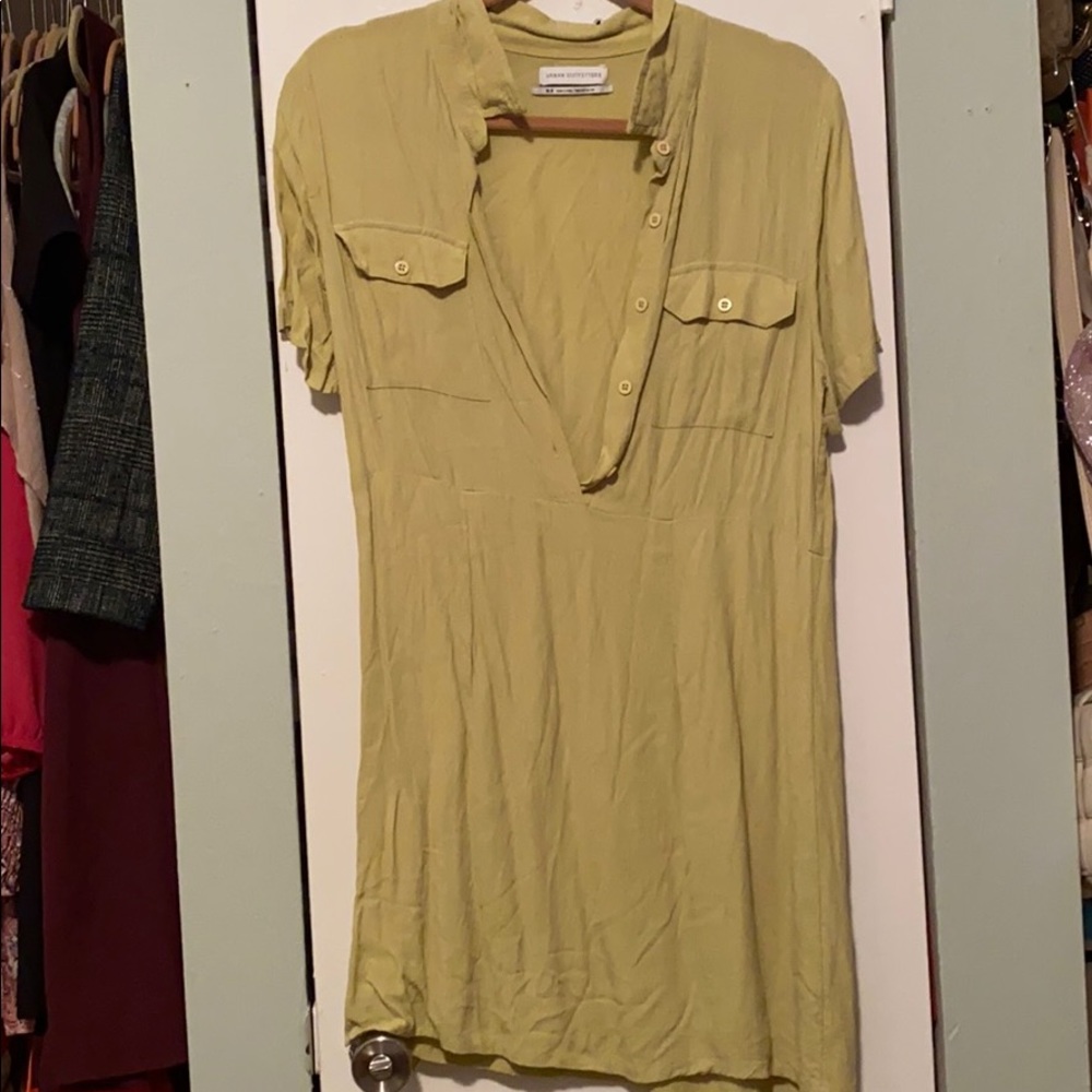 Lime green buttoned dress